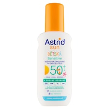 Astrid Sun Sensitive detské mlieko na opaľovanie v spreji SPF 50+ 150 ml