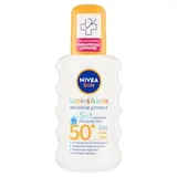 Nivea Sun Sensitive Protect Detský sprej na opaľovanie OF 50+ 200 ml