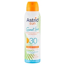Astrid Sun Coconut Love neviditeľný suchý sprej na opaľovanie SPF 30 150 ml