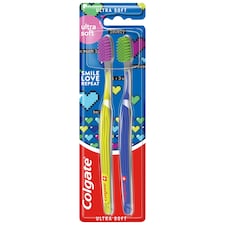 Colgate Ultra Soft Design Edition Smile Love Repeat zubná kefka mäkká 2 ks