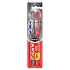 Colgate Max White Charcoal zubná kefka mäkká 2ks