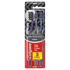 Zubná kefka Colgate ZIG ZAG charcoal 3 ks