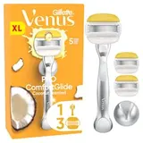 Gillette Venus Pro ComfortGlide Dámsky Holiaci Strojček s Kokosovou Vôňou 3 Náhradné Holiace Hlavice
