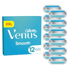 Gillette Venus  Smooth Dámske Holiace Hlavice, 12 ks Náhradných Hlavíc