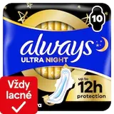 Always Ultra Secure Night Extra hygienické vložky (veľkosť 5) vložky s krídelkami 10 ks]