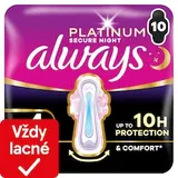 Always Platinum Hygienické Vložky Secure Night (Veľkosť 4) 10 Vložiek