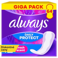 Always Daily Protect Extra Long So sviežou vôňou Intímky 64 ks