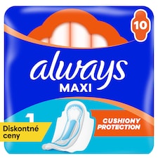Always Maxi Normal Hygienické Vložky (veľkosť 1) S Krídelkami 10 Vložky