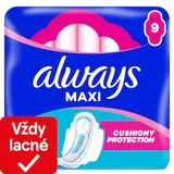 Always Maxi Super Hygienické Vložky (veľkosť 2) S Krídelkami 9 Vložky