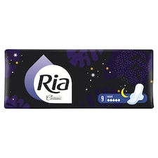 Ria Classic Night dlhé dámske vložky s krídelkami 9 ks