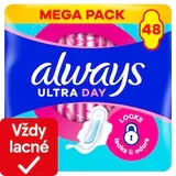 Always Ultra Day Super hygienické vložky (veľkosť 2) vložky s krídelkami 48 ks]