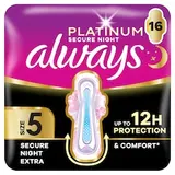 Always Platinum Hygienické Vložky Secure Night Extra (Veľkosť 5) 16 Vložiek