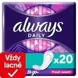 Always Dailies Normal To Go Sviežosť Intímky 20 ks