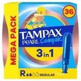 Tampax Pearl Compak Regular tampóny s aplikátorom 36 ks