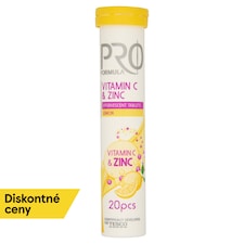 Pro Formula Šumivé tablety s vitamínom C a zinkom s príchuťou citróna 20 tabliet 80 g