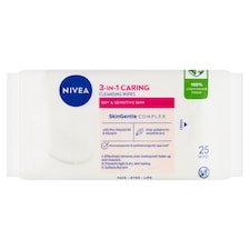 Nivea Ošetrujúce čistiace pleťové obrúsky 3 v 1 25 ks