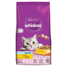 Whiskas 1+ s lahodným kuracím 1,4 kg
