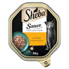 Sheba Sauce Collection kompletné mokré krmivo pre dospelé mačky s morčacím 85 g