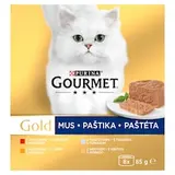 Gourmet Gold konzervy pre mačky tuniak, pečeň, morka, hovädzie paštéta 8 x 85 g
