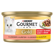 Gourmet Gold konzerva pre mačky losos, kura 85 g
