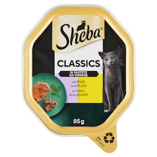Sheba Classics kompletné mokré krmivo pre dospelé mačky s teľacím a kuracím 85 g
