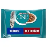 Purina ONE Senior kapsičky pre mačky hovädzie 4 x 85 g