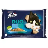 Felix Fantastic DUO kapsičky pre mačky treska a losos, losos a sardinky, sleď a pstruh 4 x 85 g