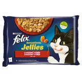 Felix Sensations Jellies kapsičky pre mačky hovädzie, kura v želé 4 x 85 g