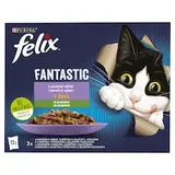 Felix Fantastic kapsičky pre mačky hovädzie, kura, losos, pstruh v želé 12 x 85 g