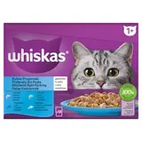 Whiskas 1+ obľúbené rybie pokrmy v želé 12 x 85 g (1,02 kg)