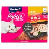 Vitakraft Poésie Délice Meat Selection kompletné krmivo pre dospelé mačky 6 x 85 g (510 g)