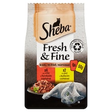 Sheba Fresh & Fine Kompletné mokré krmivo pre dospelé mačky 6 x 50 g (300 g)