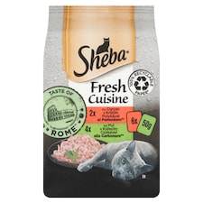 Sheba Fresh Cuisine kompletné mokré krmivo pre dospelé mačky 6 x 50 g (300 g)