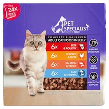 Pet Specialist Kompletné krmivo pre dospelé mačky v želé 24 x 100 g (2400 g)