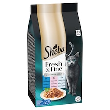 Sheba Fresh & Fine Kompletné mokré krmivo pre dospelé mačky v želé 6 x 50 g (300 g)