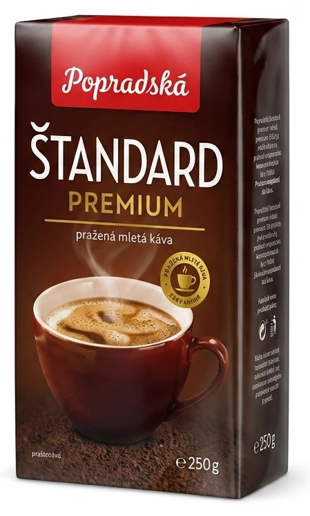 Popradská Štandard Premium mletá káva