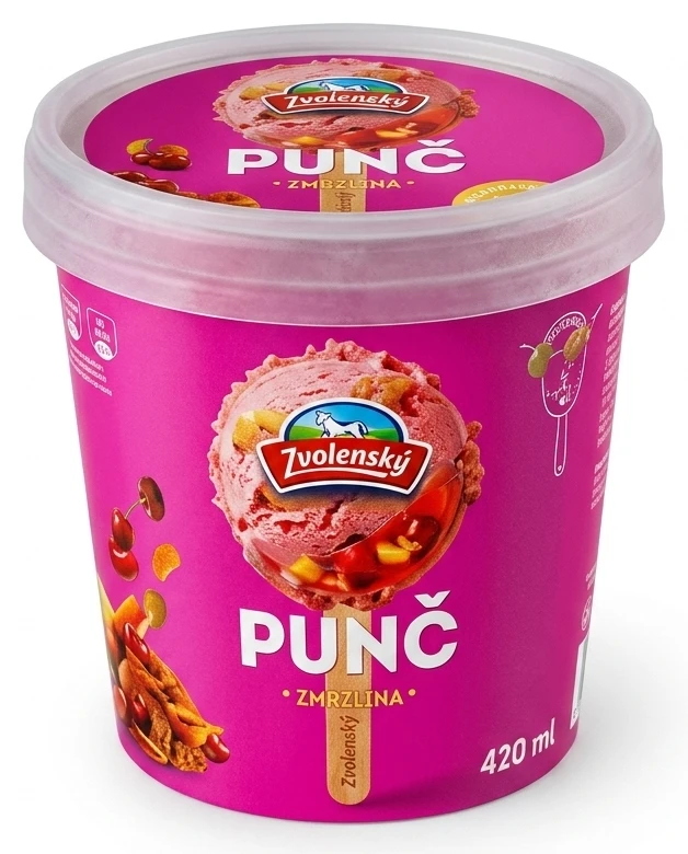 Zvolenský smotanová zmrzlina Punč