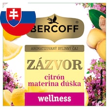 Bercoff Wellness Zázvor citrón materina dúška aromatizovaný bylinný čaj 10 x 2 g (20 g)