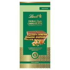 Lindt Dubai Style mliečna čokoláda s náplňou z pistáciových orieškov a cukrárskych nití 145 g