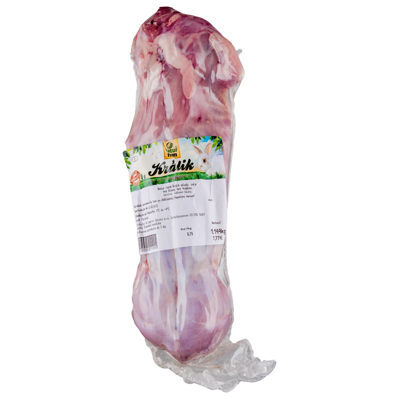 KRÁLIK MLADÝ CELÝ BEZ HL. CA.5 KG