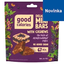 Good Calories Ovocno-orieškové tyčinky s čiernymi ríbezľami 6 x 18 g (108 g)