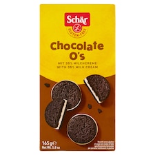 Schär Chocolate O's sušienky kakaové bezgluténové s mliečnou náplňou 165 g