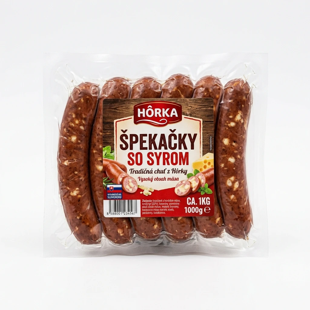 G.P. ŠPEKAČKY SO SYROM CA.1KG HÔRKA