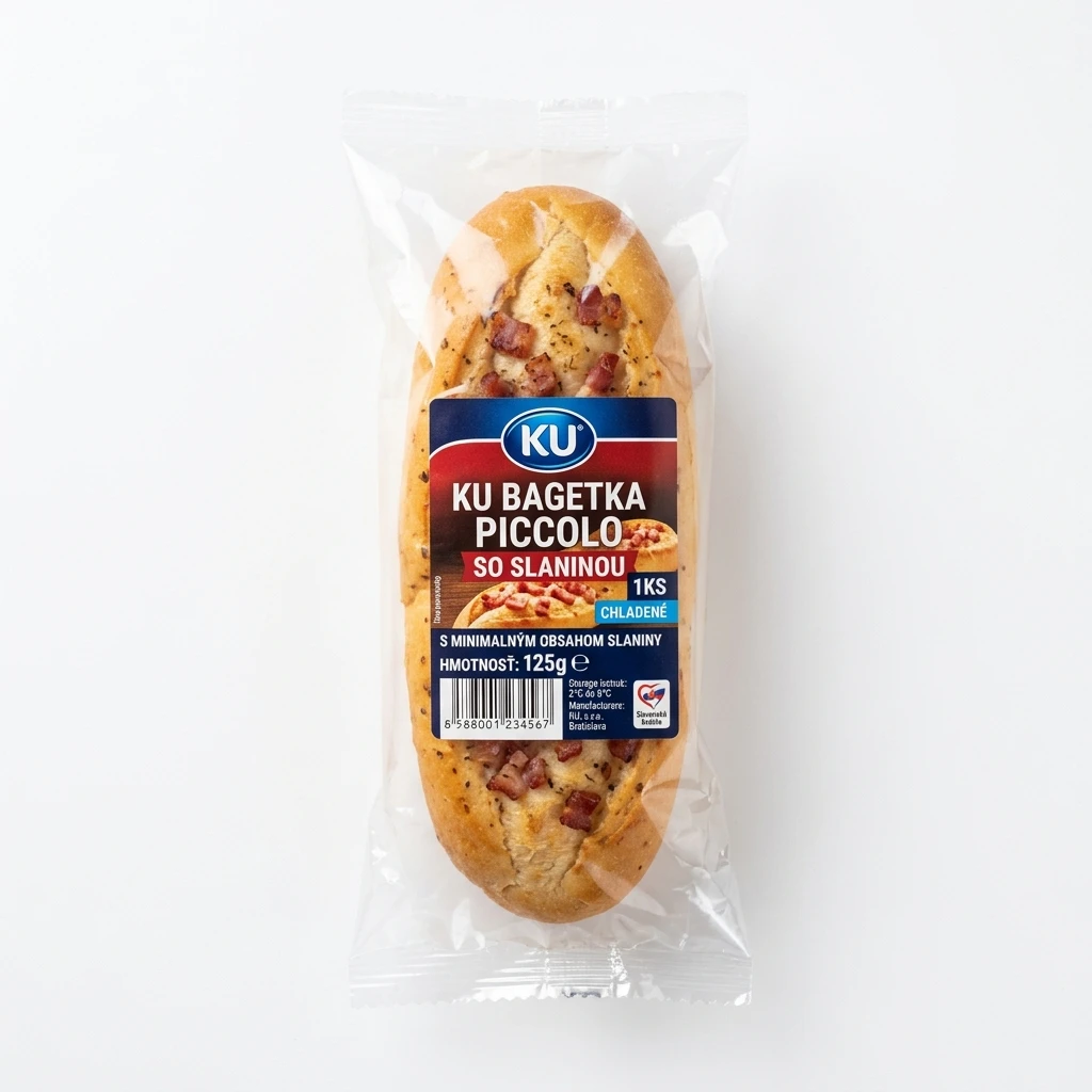 KU BAGETKA PICCOLO SO SLANINOU 1KS