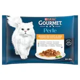 Gourmet Perle kapsičky pre mačky morka, tuniak, kačica, jahňacie v šťave 4 x 85 g