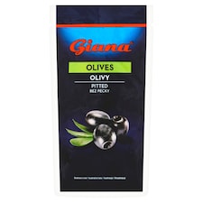 Giana Čierne olivy bez kôstky v slanom náleve 180 g