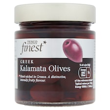 Finest Čierne Kalamata olivy s kôstkou v slanom náleve 210 g