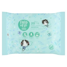 Fred & Flo Detské vlhčené obrúsky pre citlivú pokožku neparfumované 20 ks