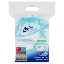 Linteo Baby Aloe vera detské vlhčené obrúsky 4 x 80 ks