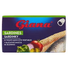 Giana Sardinky v paradajkovej omáčke so zeleninou 125 g